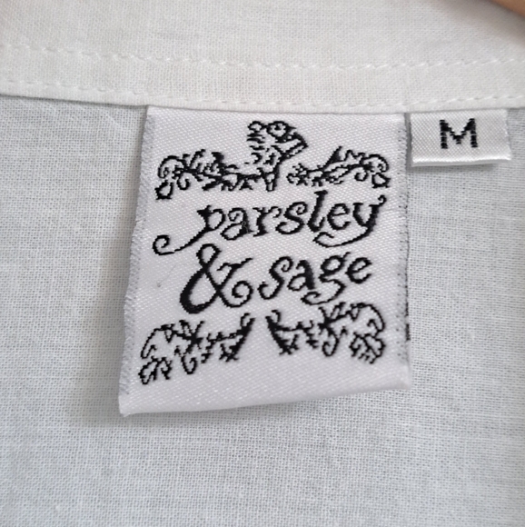 Parsley & Sage Eyelet Tunic With Scalloped Edges Size M - Picture 9 of 9